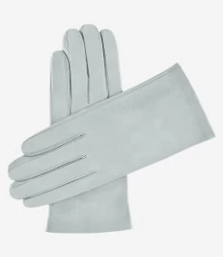 Sofia (ash Grey) - Italian Lambskin Leather Gloves With Silk Lining