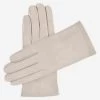 Sofia (mocha) - Italian Lambskin Leather Gloves With Silk Lining