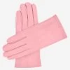 Sofia (pink) - Italian Lambskin Leather Gloves With Silk Lining