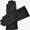 Sofia (black) - Italian Lambskin Leather Gloves With Silk Lining