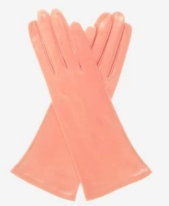FS01W4 (pink) - Italian "4 Button Length" Silk Lined Leather Gloves