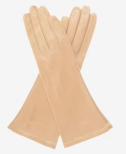 FS01W4 (rosewater) - Italian "4 Button Length" Silk Lined Leather Gloves