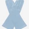 FS01W4 (sky) - Italian "4 Button Length" Silk Lined Leather Gloves