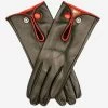 GG4110 (black/red) - Women's Italian Casual Car Gloves