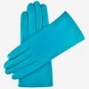 Isabella (aqua) - Italian Lambskin Leather Gloves With Cashmere Lining