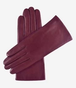 Isabella (cordovan) - Italian Lambskin Leather Gloves With Cashmere Lining