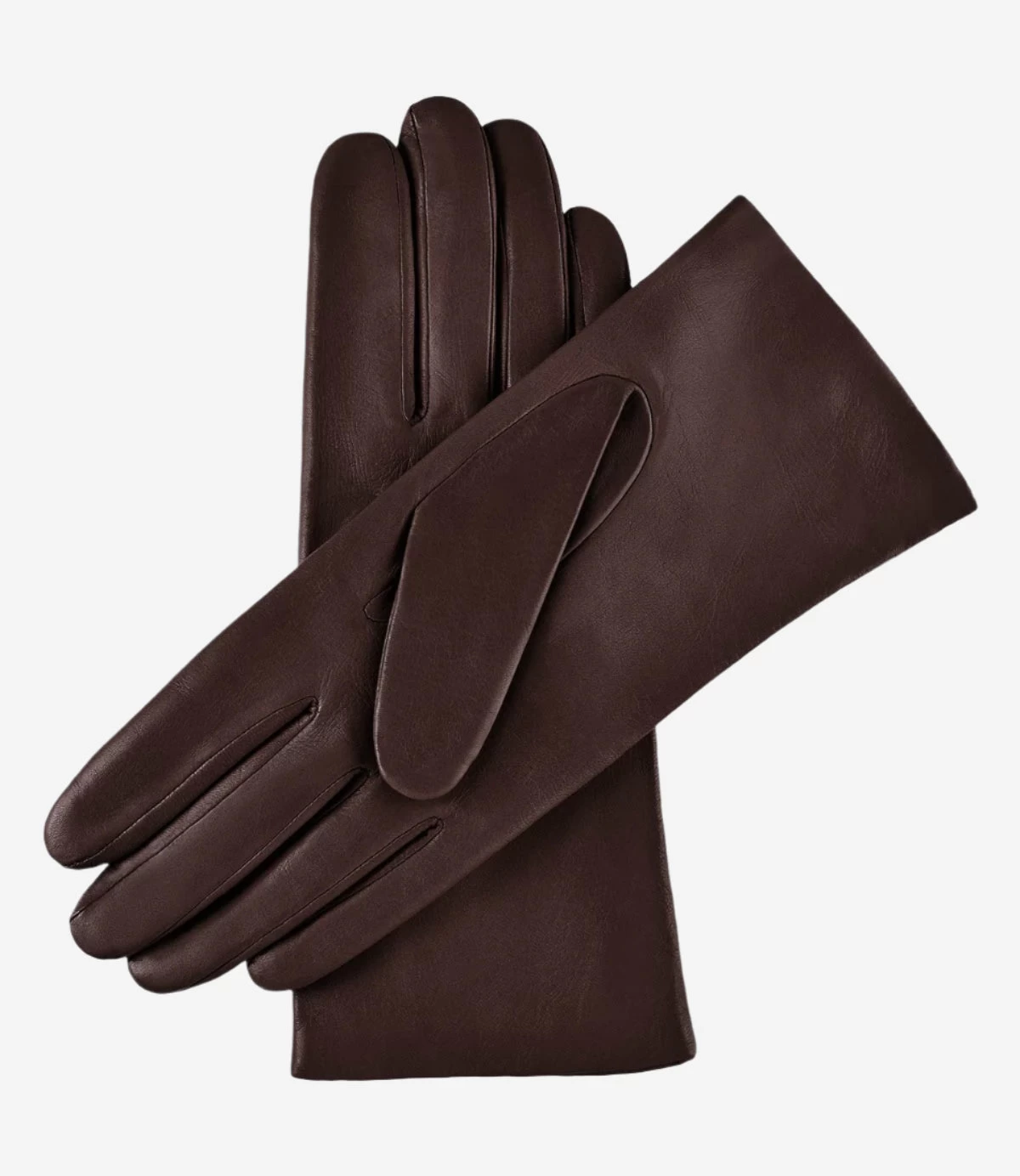 Isabella (dark Brown) - Italian Lambskin Leather Gloves With Cashmere Lining 1 Isabella (dark Brown) - Italian Lambskin Leather Gloves With Cashmere Lining