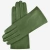 Isabella (green) - Italian Lambskin Leather Gloves With Cashmere Lining