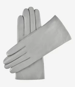 Isabella (dark Grey) - Italian Lambskin Leather Gloves With Cashmere Lining