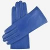 Isabella (high Blue) - Italian Lambskin Leather Gloves With Cashmere Lining