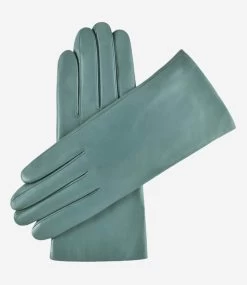 Isabella (sage) - Italian Lambskin Leather Gloves With Cashmere Lining