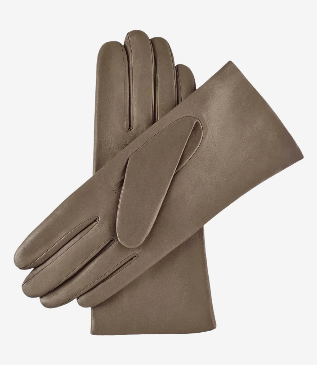Isabella (taupe) - Italian Lambskin Leather Gloves With Cashmere Lining 2 Isabella (taupe) - Italian Lambskin Leather Gloves With Cashmere Lining - Image 2