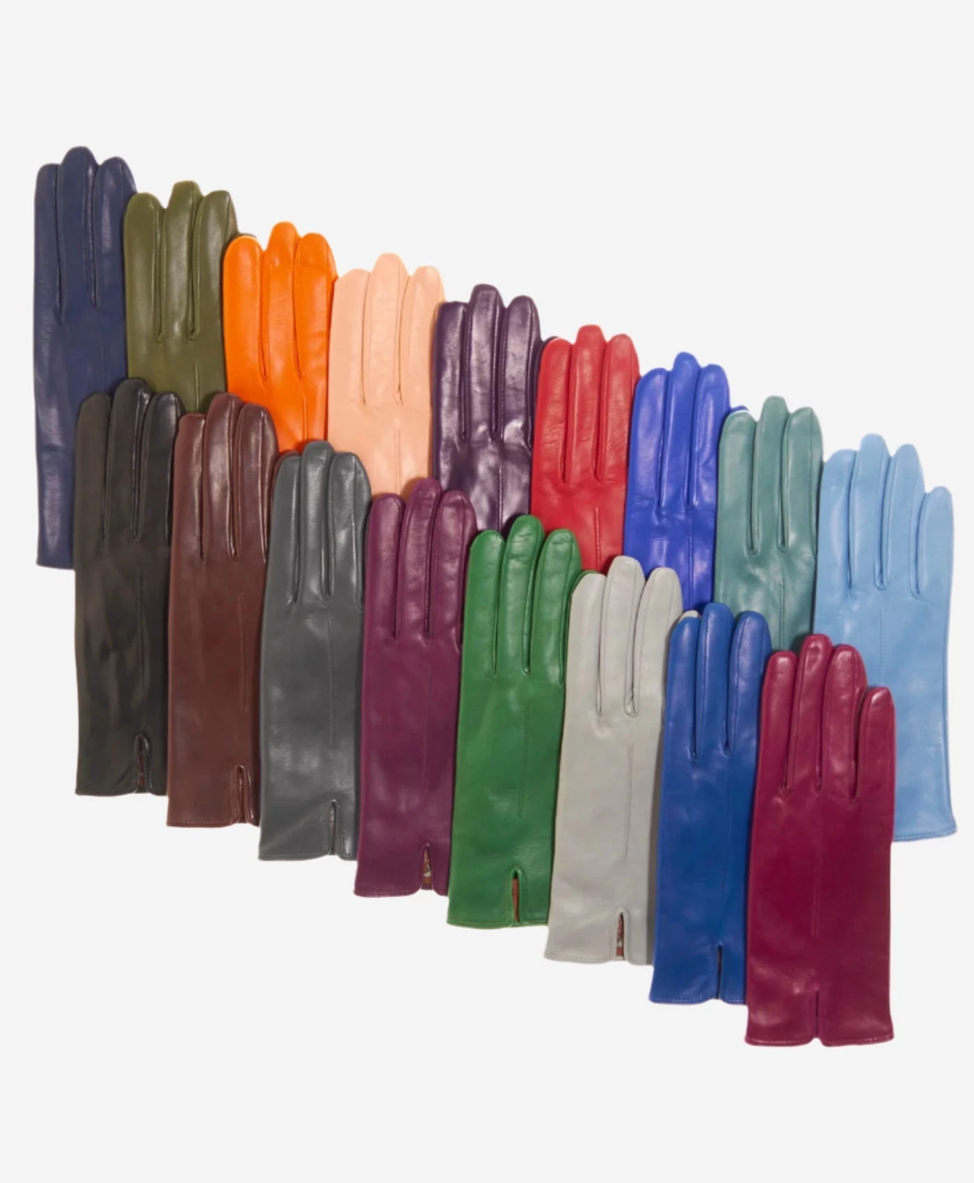 Margherita (navy) - Italian Lambskin Leather Gloves With Cashmere Lining 3 Margherita (navy) - Italian Lambskin Leather Gloves With Cashmere Lining - Image 3