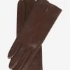 Margherita (brown) - Italian Lambskin Leather Gloves With Cashmere Lining