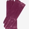 Margherita (magenta) - Italian Lambskin Leather Gloves With Cashmere Lining