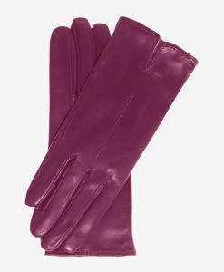Margherita (magenta) - Italian Lambskin Leather Gloves With Cashmere Lining