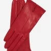 Margherita (red) - Italian Lambskin Leather Gloves With Cashmere Lining